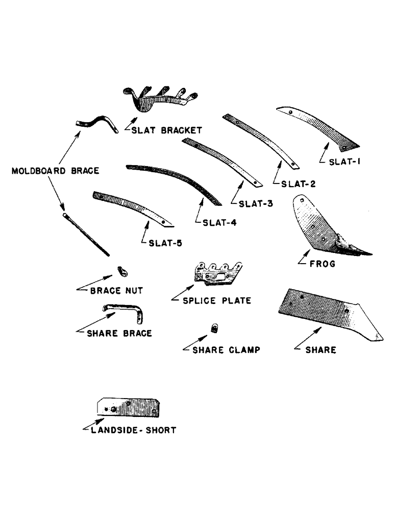 Схема запчастей Case IH CASE - (084) - SLAT BOTTOM 