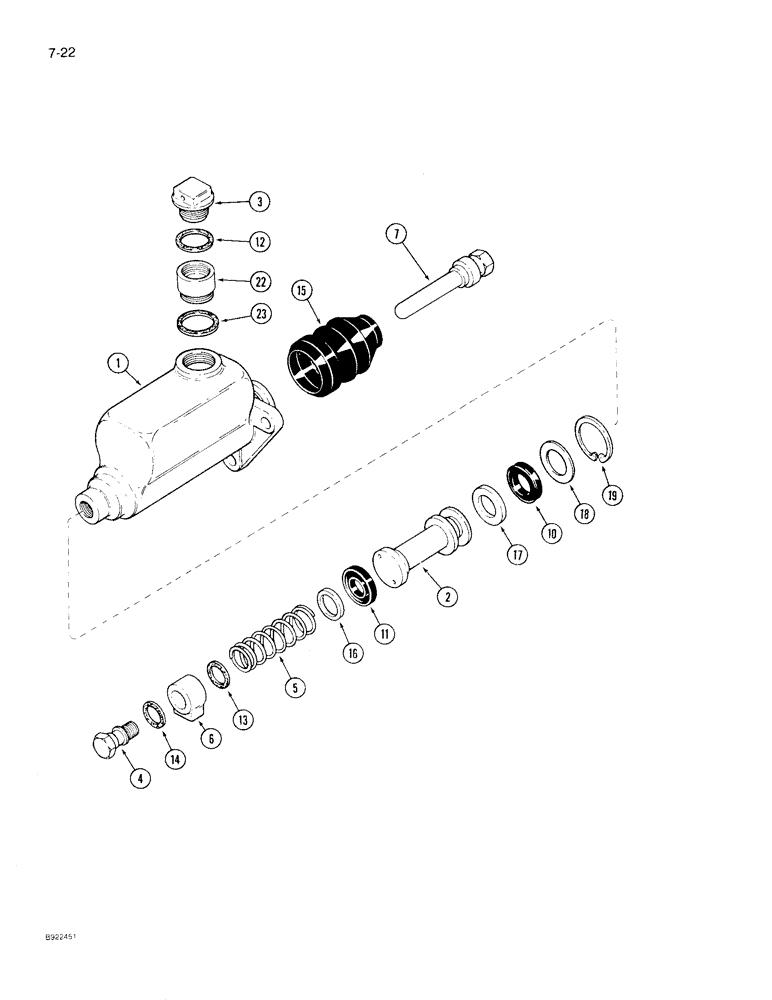 Схема запчастей Case IH 9230 - (7-022) - MASTER CYLINDER ASSEMBLY, SPECIAL - IF EQUIPPED (07) - BRAKES