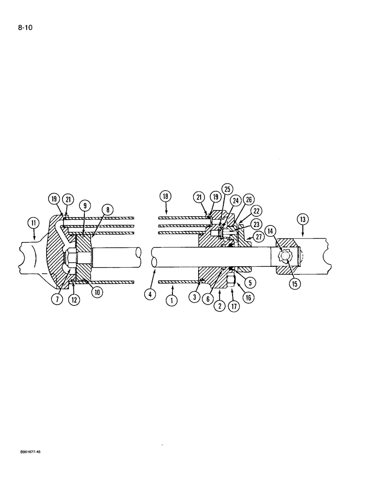 Схема запчастей Case IH 1100 - (8-10) - TRANSPORT LIFT CYLINDER, 145353C91, TIE-BOLT DOUBLE ACTING, 1100 MOWER (08) - HYDRAULICS