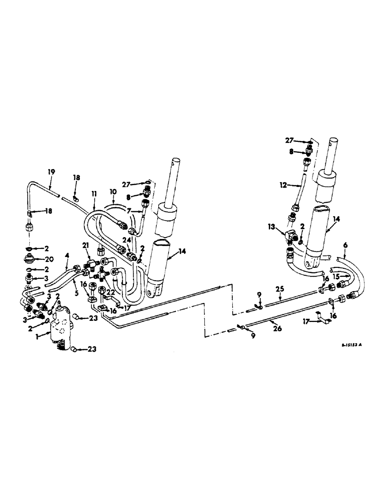 Схема запчастей Case IH 622 - (F-09) - HYDRAULICS SYSTEM, HYDRAULIC BASKET CONTROL, 616000656 AND (07) - HYDRAULIC SYSTEM