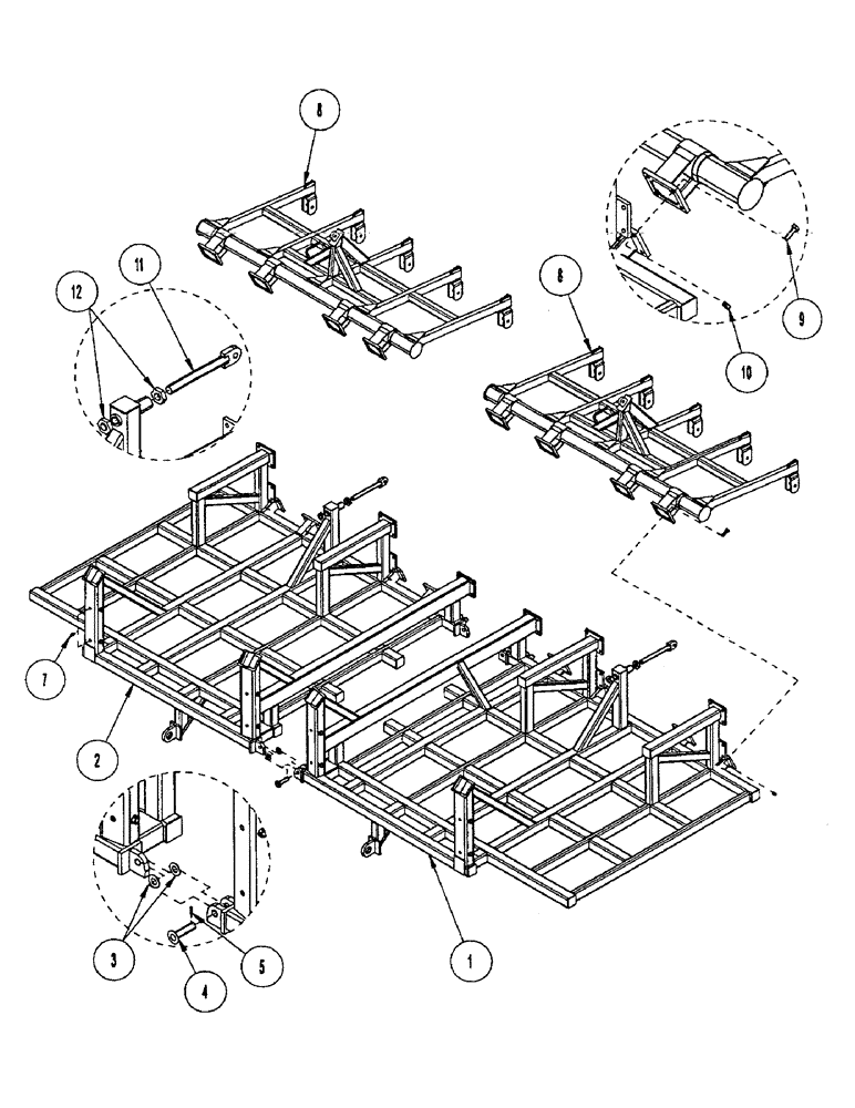 Схема запчастей Case IH CONCORD - (B02) - MAIN FRAME WITH ROCKSHAFT AND WHEEL GANGS, 2010, FOUR RANK, DISCONTINUED 