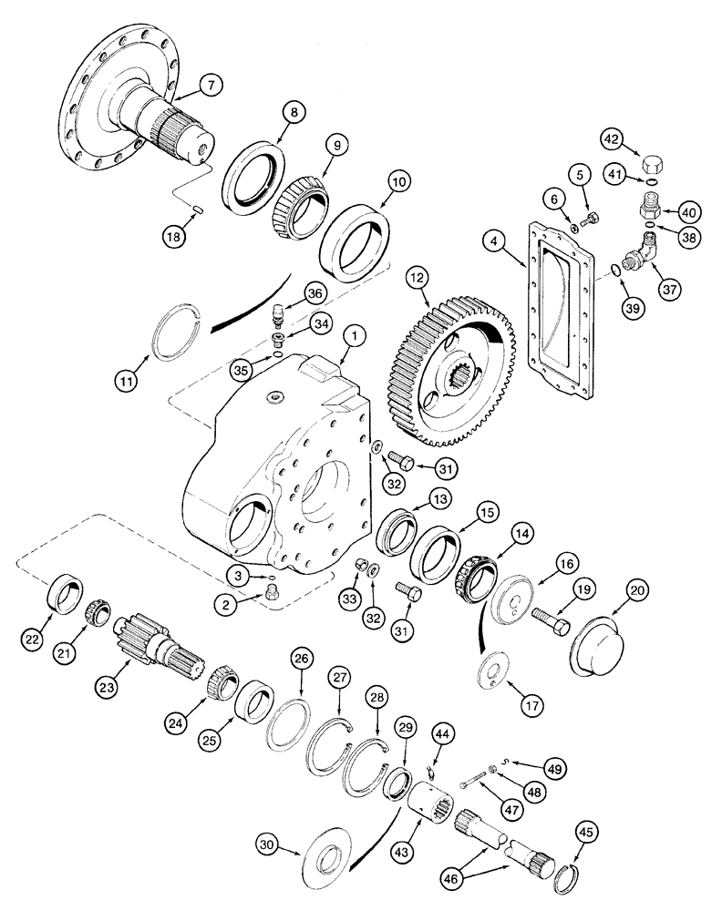 Схема запчастей Case IH 2155 - (6-44) - FINAL DRIVE ASSEMBLY (03) - POWER TRAIN