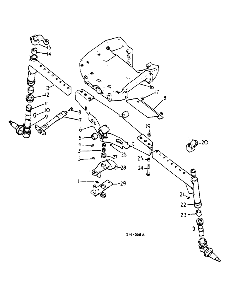 Схема запчастей Case IH 2500 - (14-06) - FRONT AXLE, STRAIGHT, HEAVY DUTY Suspension