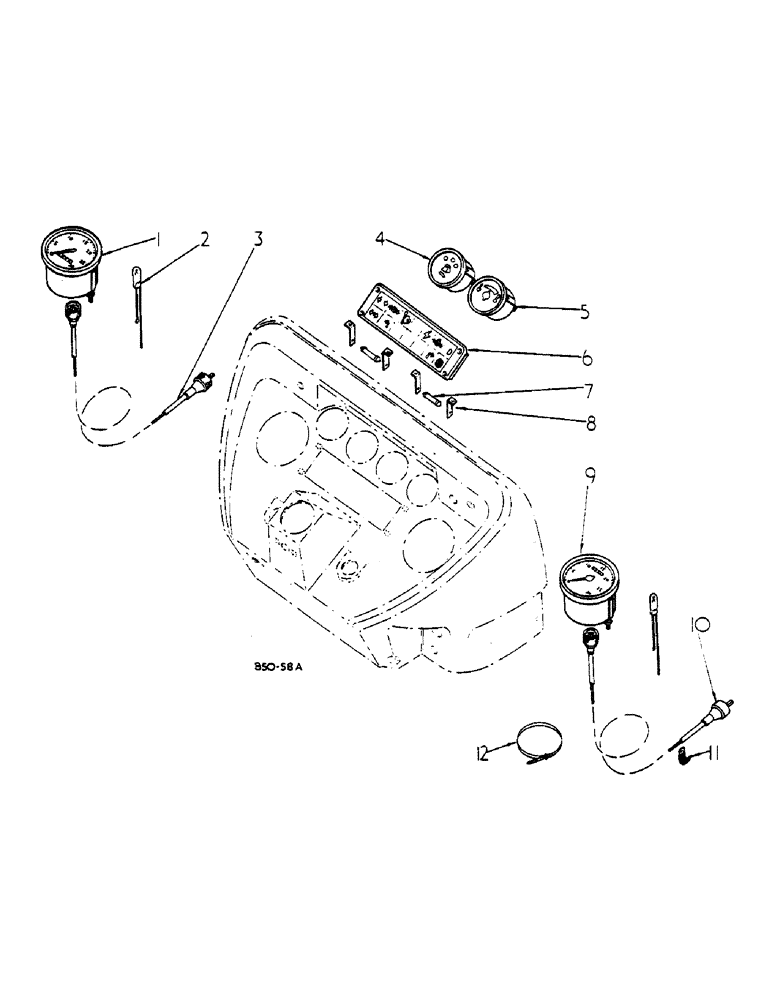 Схема запчастей Case IH 584 - (11-004) - INSTRUMENTS Instruments