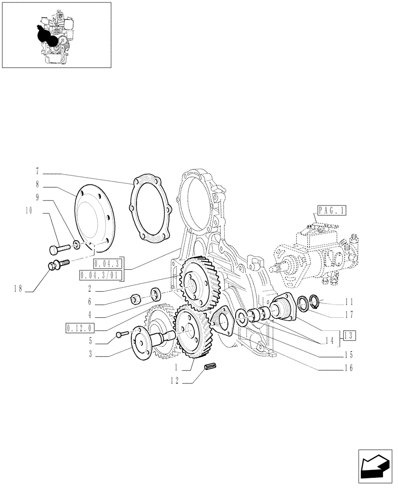 Схема запчастей Case IH JX60 - (0.14.0[02]) - INJECTION EQUIPMENT (01) - ENGINE