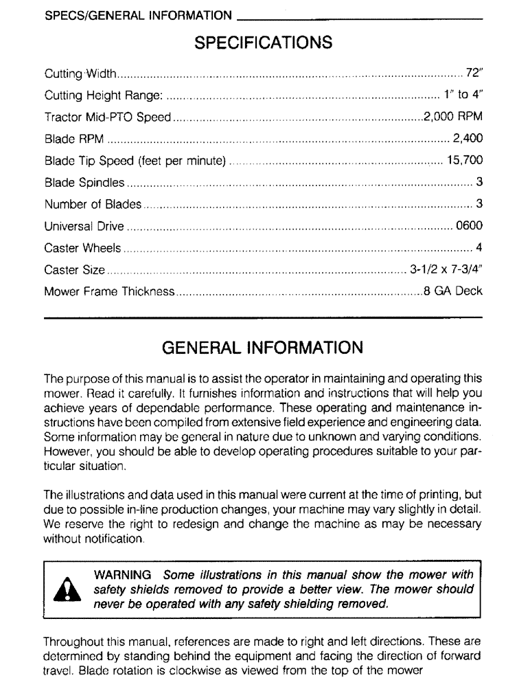 Схема запчастей Case IH M172 - (03) - SPECS/GENERAL INFORMATION (05) - SERVICE & MAINTENANCE