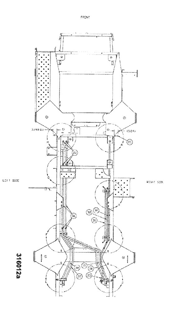 Схема запчастей Case IH SPX3200 - (06-012) - STEEL LINES GROUP (35) - HYDRAULIC SYSTEMS