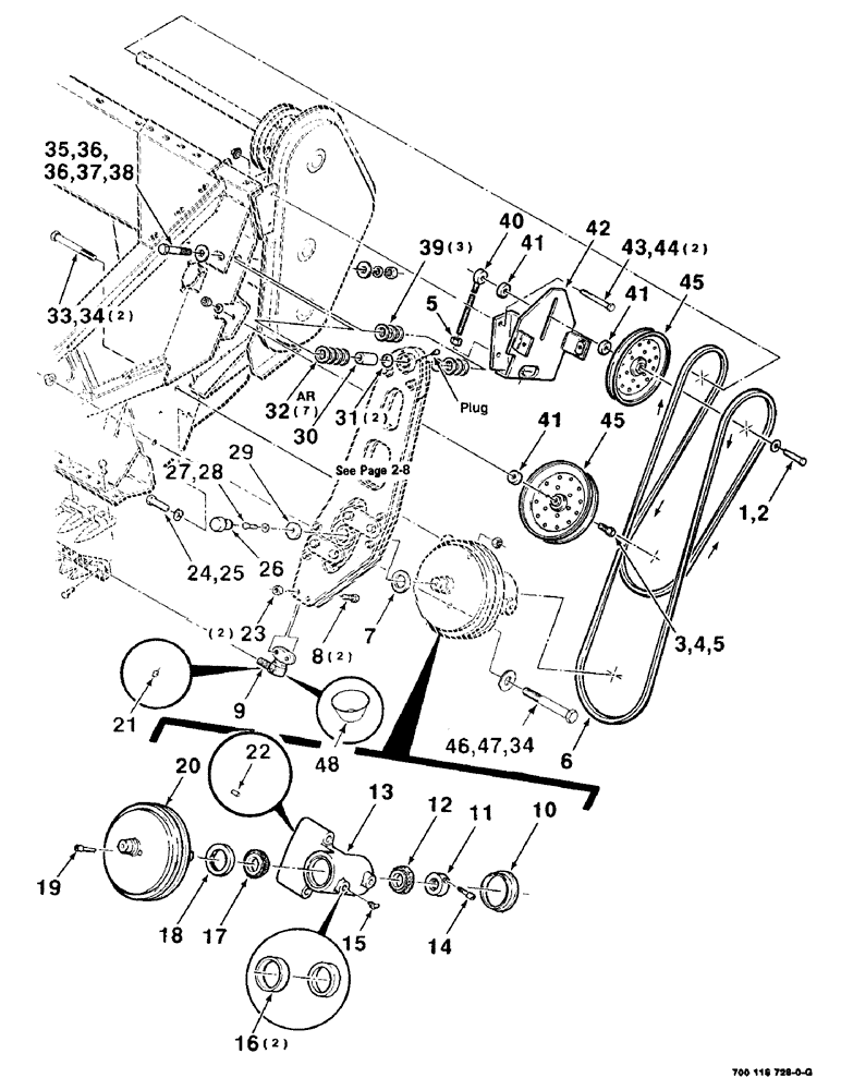 Схема запчастей Case IH 8830 - (2-06) - SICKLE DRIVE ASSEMBLY (09) - CHASSIS