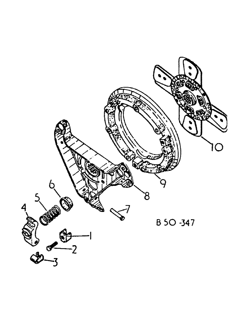 Схема запчастей Case IH 385 - (07-07B) - DRIVE TRAIN, CLUTCH, LAYCOCK (04) - Drive Train