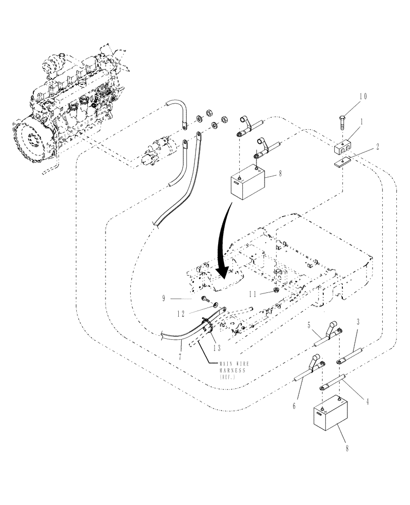 Схема запчастей Case IH WDX2302 - (06.01[1]) - BATTERIES (06) - ELECTRICAL SYSTEMS