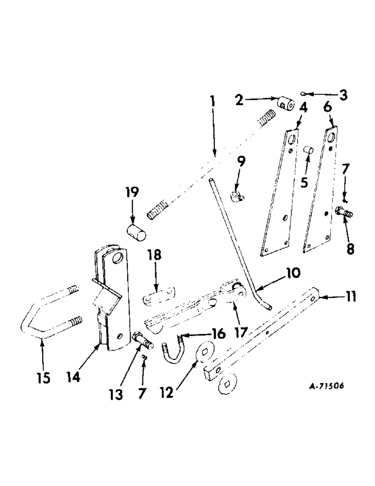 Схема запчастей Case IH 468 - (Y-06) - THIRD GANG PARALLEL LINKAGE 