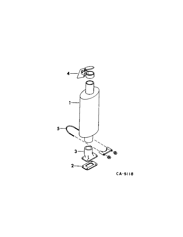 Схема запчастей Case IH 715 - (12-01) - POWER, EXHAUST MUFFLER Power