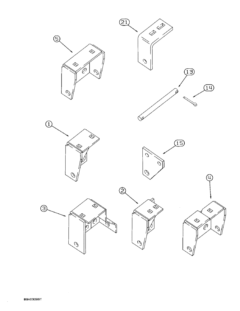 Схема запчастей Case IH 7100 - (9-136) - FURROW OPENER DRAWBAR MOUNTING BRACKETS (09) - CHASSIS/ATTACHMENTS