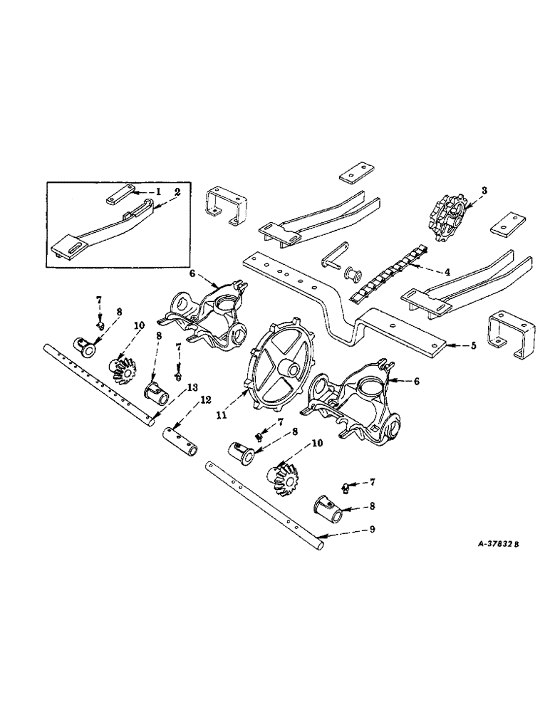 Схема запчастей Case IH 410 - (AG-6) - HOPPER BRACKETS AND HOPPER SUPPORTS 