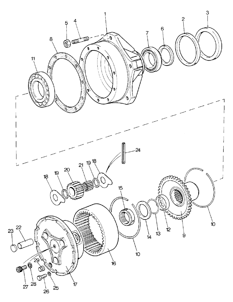 Схема запчастей Case IH 1690 - (G07-1) - HUBS AND REDUCTIONS, MFD MODEL (04) - FRONT AXLE