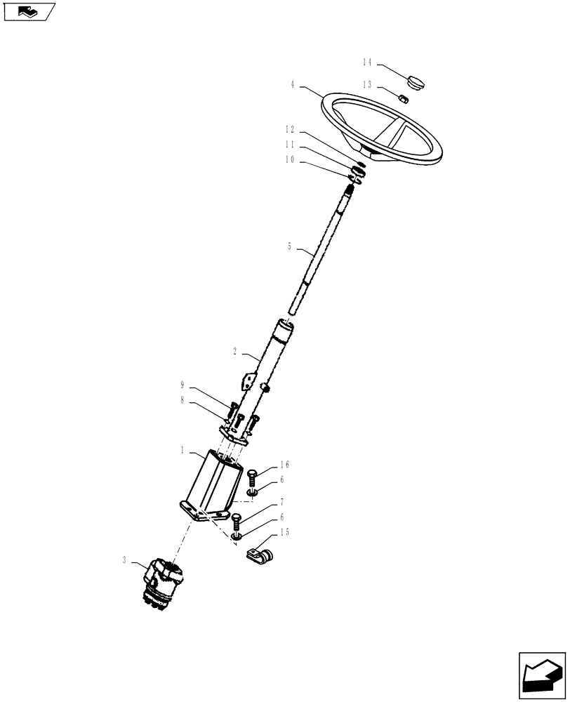 Схема запчастей Case IH FARMALL 75A - (41.204.01) - STEERING COLUMN (41) - STEERING