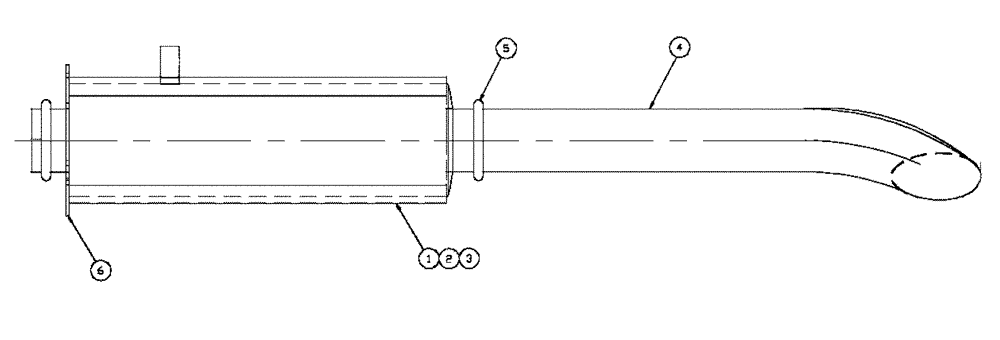 Схема запчастей Case IH FLX4375 - (02-031) - MUFFLER ASSY (FLX 4300 JD ENGINE) (01) - ENGINE