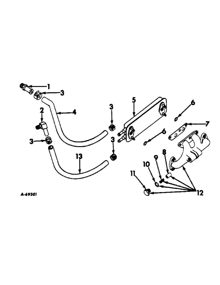 Схема запчастей Case IH 560 - (073) - COOLING SYSTEM, DIESEL ENGINE OIL COOLER, 560 SERIES 37661 UP, INTERNATIONAL 66037676 UP COOLING SYSTEM