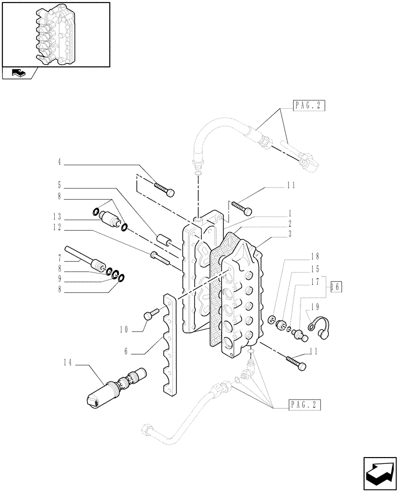 Схема запчастей Case IH PUMA 140 - (1.29.6[01]) - HYDRAULIC GEARBOX CONTROL (03) - TRANSMISSION