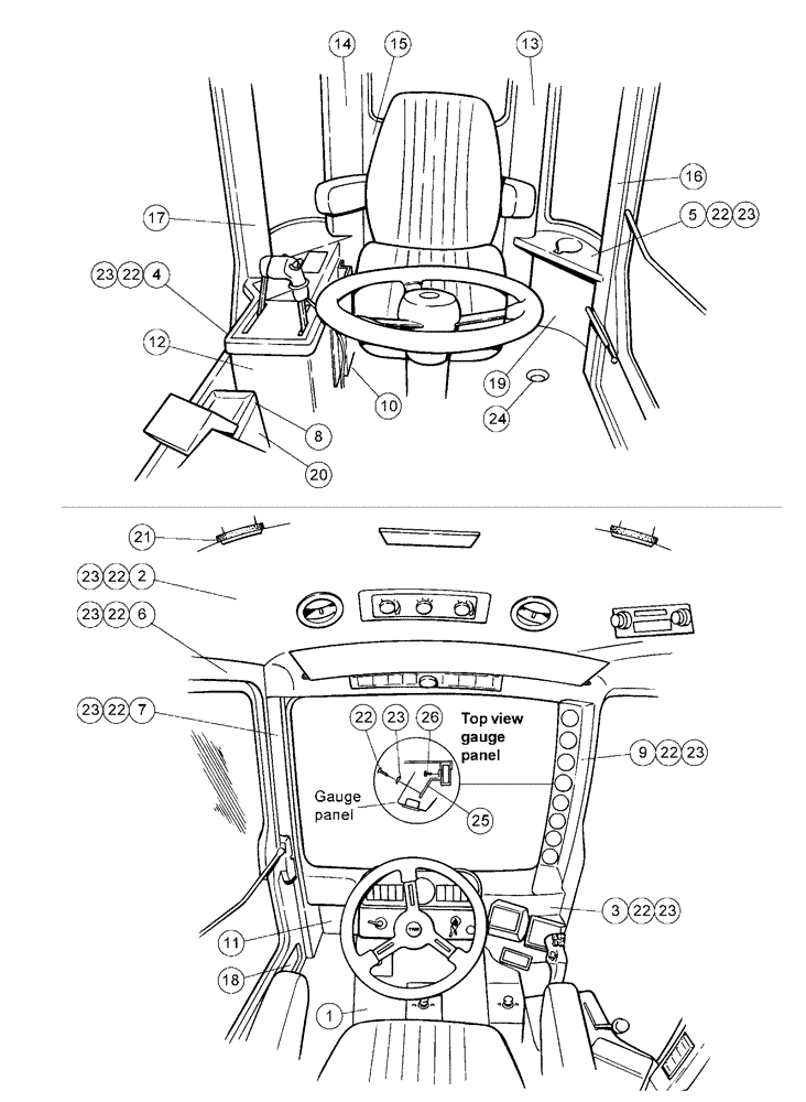 Схема запчастей Case IH PATRIOT WT - (01-004) - UPHOLSTERY Cab Interior