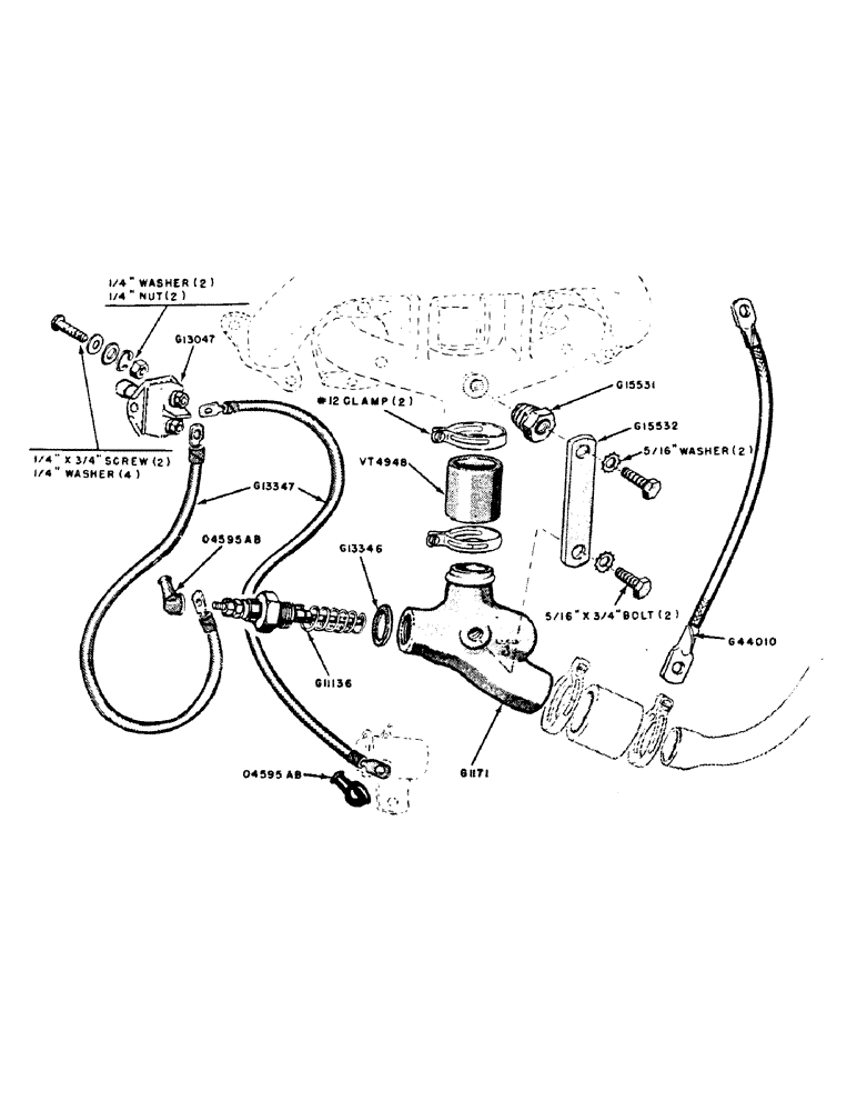 Схема запчастей Case IH 300B-SERIES - (062) - DIESEL ENGINE, MANIFOLD HEATING UNIT (02) - ENGINE