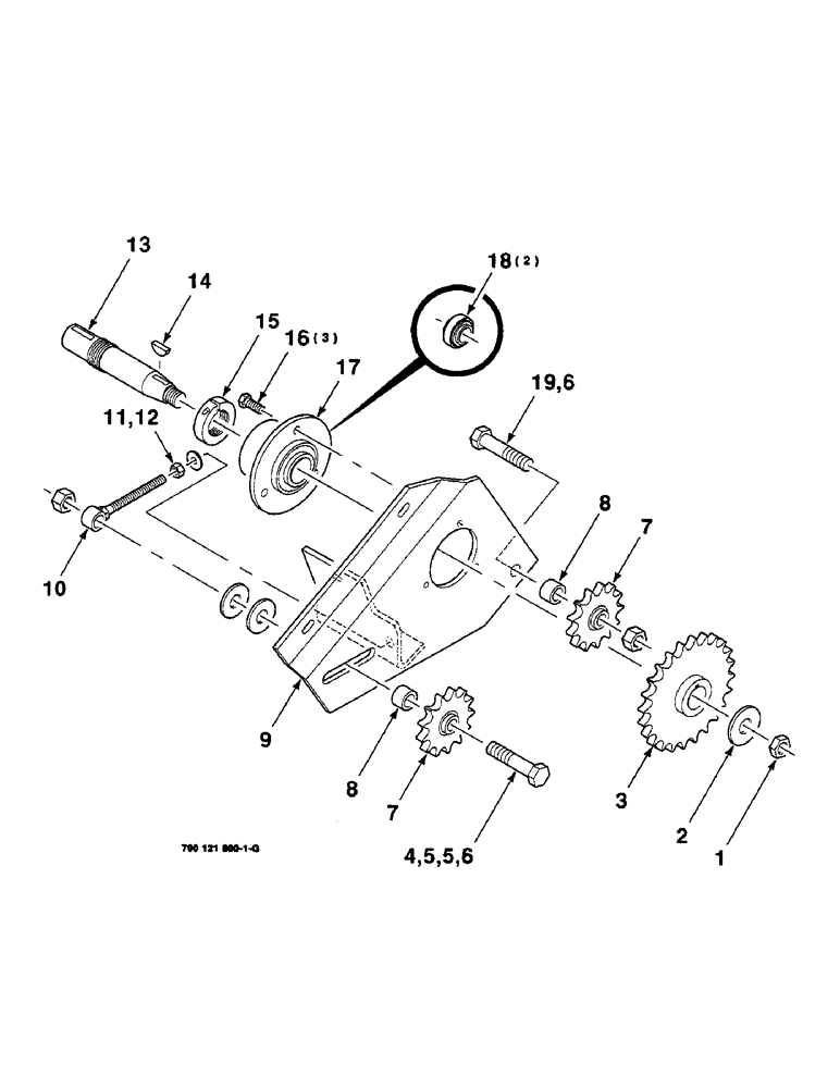 Схема запчастей Case IH 8820 - (9-042) - HAY CONDITIONER DRIVE ASSEMBLY (58) - ATTACHMENTS/HEADERS