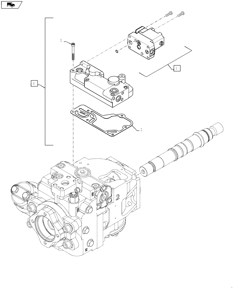 Схема запчастей Case IH 4420 - (06-020) - PUMP, EDC SERVICE KIT Hydraulic Plumbing