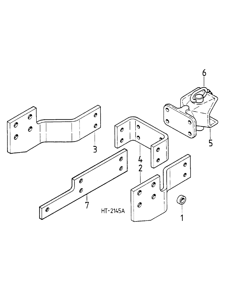 Схема запчастей Case IH 1460 - (14-020) - TRAILER HITCH, GERMAN MARKET Suspension