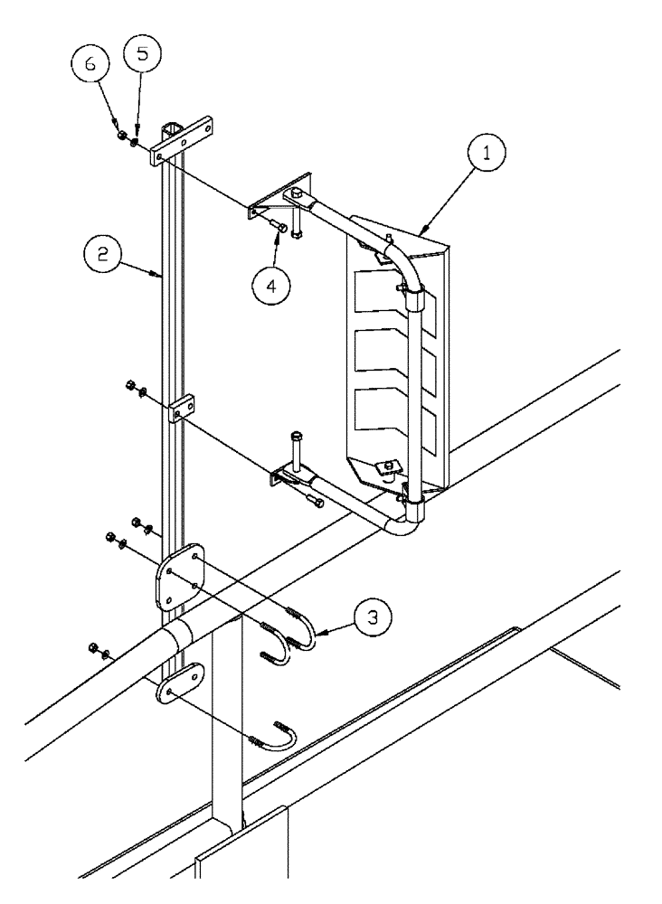 Схема запчастей Case IH FLX4375 - (04-027) - MIRROR ASSEMBLY Frame & Suspension