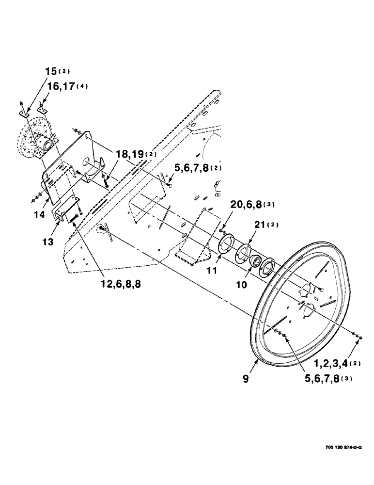 Схема запчастей Case IH 8840 - (6-06) - REEL MOUNTING AND CAMTRACK ASSEMBLY (S.N. CFH0032227 AND LATER) (58) - ATTACHMENTS/HEADERS