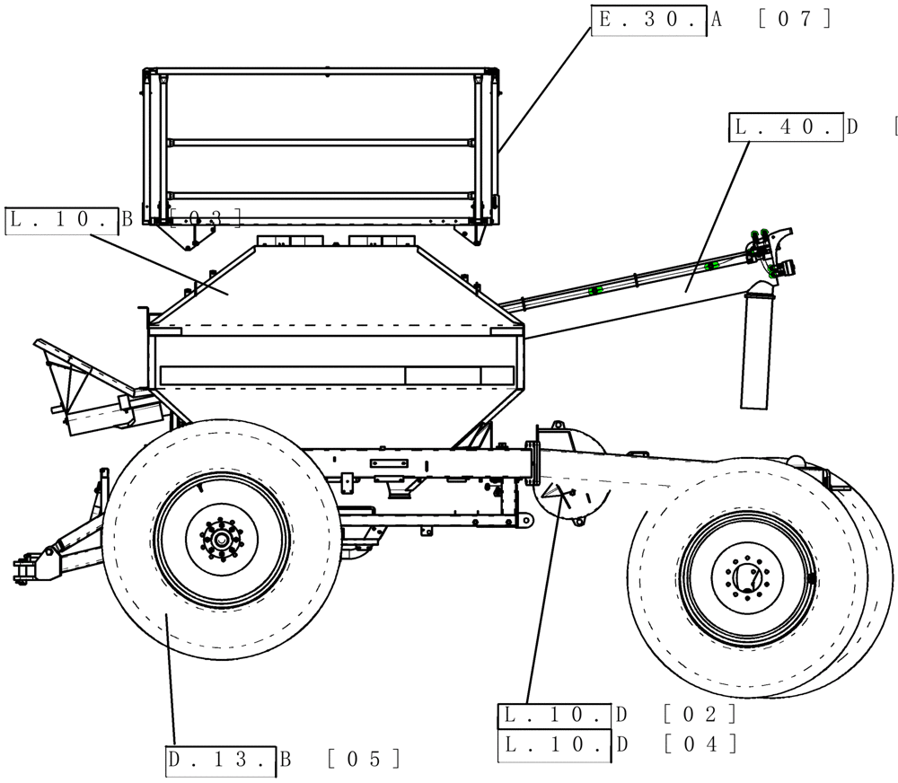 Схема запчастей Case IH ADX3260 - (A[01]) - PICTORIAL INDEX - TOW BETWEEN AIR CART A - Distribution Systems