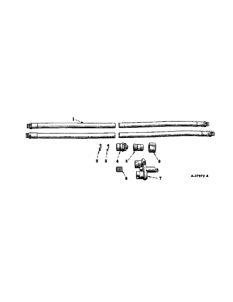 Схема запчастей Case IH 400-SERIES - (357) - HYDRAULIC SYSTEM, HYDRAULIC EQUIPMENT, SPECIAL, HOSE EXTENSION PARTS (07) - HYDRAULIC SYSTEM