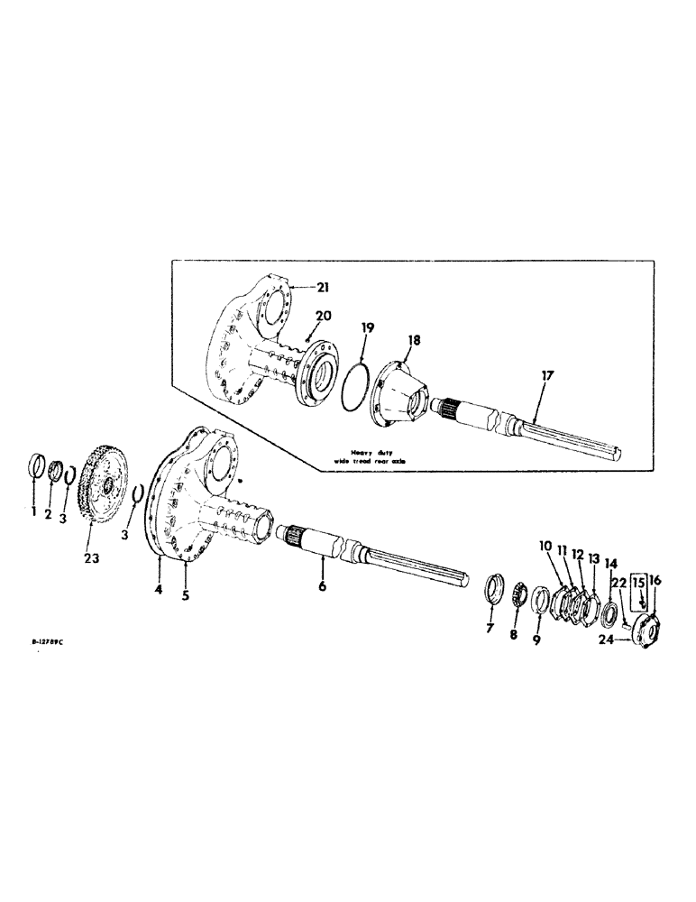 Схема запчастей Case IH 826 - (07-33) - DRIVE TRAIN, REAR AXLE AND CONNECTIONS, ALL TRACTORS EXCEPT HI-CLEAR (04) - Drive Train