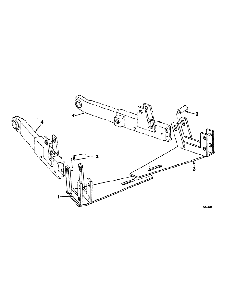 Схема запчастей Case IH 21456 - (09-04) - FRAME, THREE POINT HITCH STABILIZER (12) - FRAME