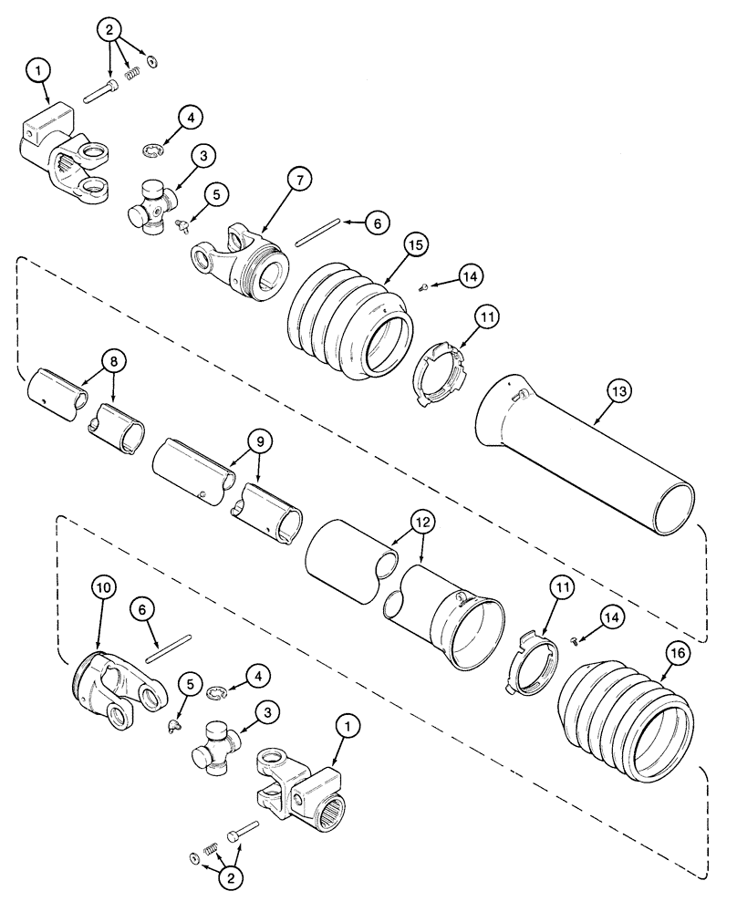 Схема запчастей Case IH 2155 - (9A-16) - CROSS DRUM DRIVE SHAFT, 5 ROW WIDE (13) - PICKING SYSTEM