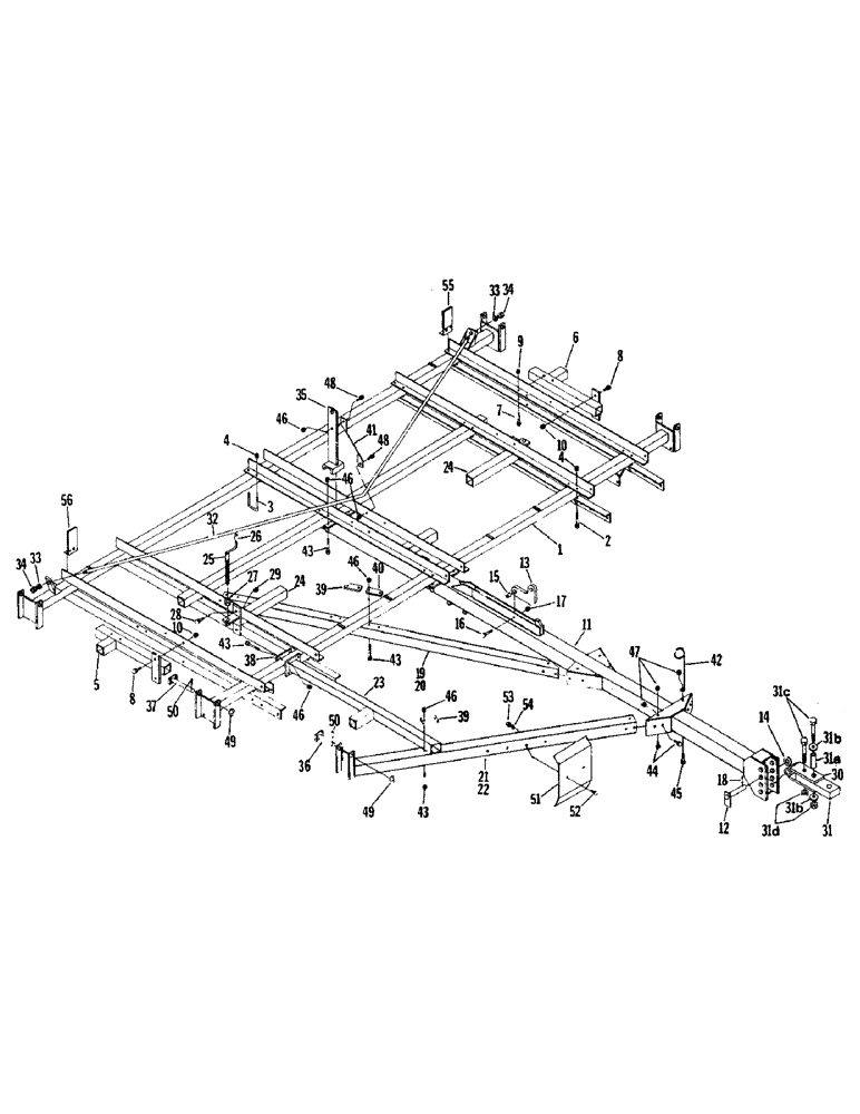 Схема запчастей Case IH 1200W-SERIES - (066) - MAIN FRAME, POLE AND POLE BRACE 