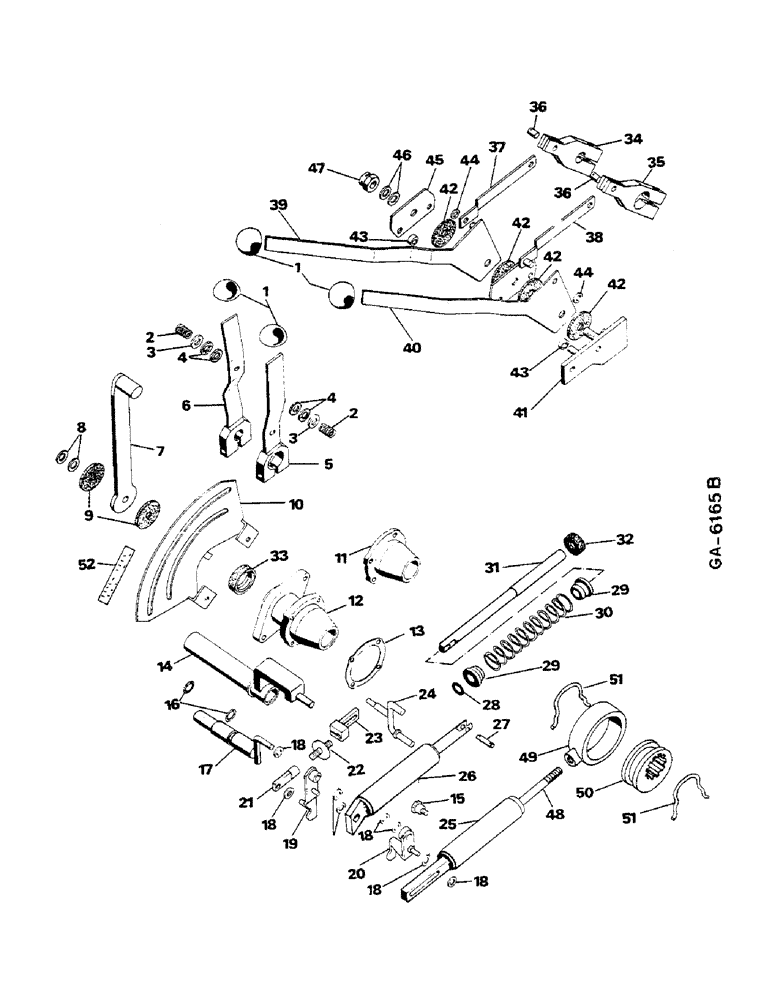 Схема запчастей Case IH 533 - (10-28) - CONTROL LINKAGE (07) - HYDRAULICS