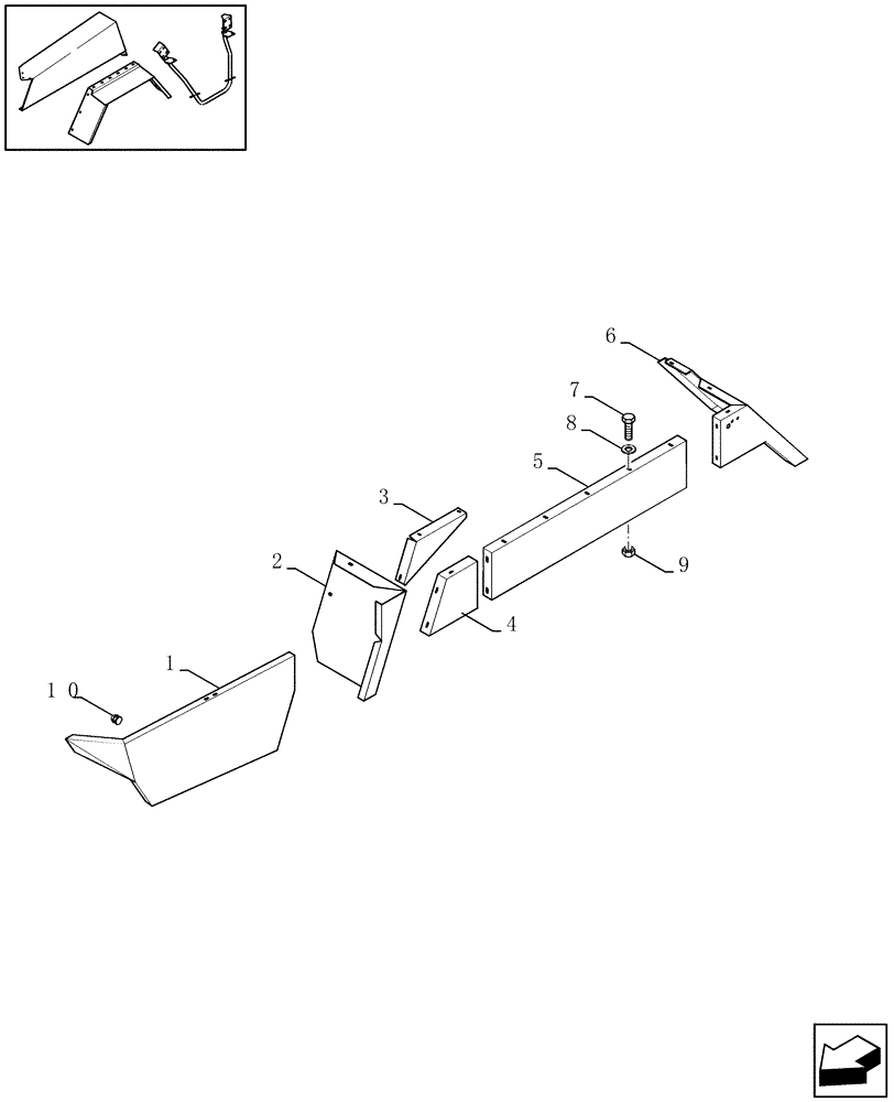 Схема запчастей Case IH LBX421R - (08.011[01]) - LOWER SHIELDS, TANDEM AXLE, LH (08) - SHEET METAL/DECALS