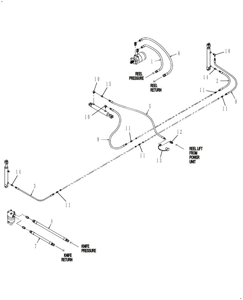 Схема запчастей Case IH DH362 - (20.07.03[2.1]) - HYDRAULICS, REEL LIFT & DRIVE, SPLIT REEL, FROM PIN Y9ZB00735 (07) - HYDRAULICS