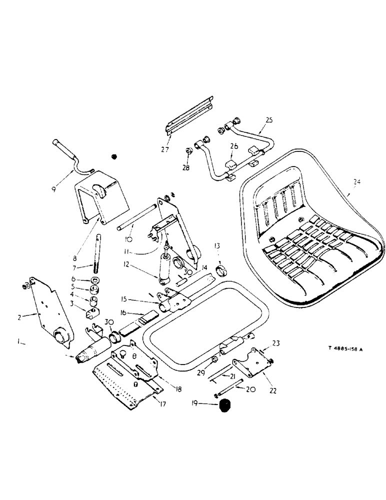 Схема запчастей Case IH 434 - (6-108) - SUSPENSION SEAT WITH BALTIC PAN - ATTACHMENTS (09) - CHASSIS