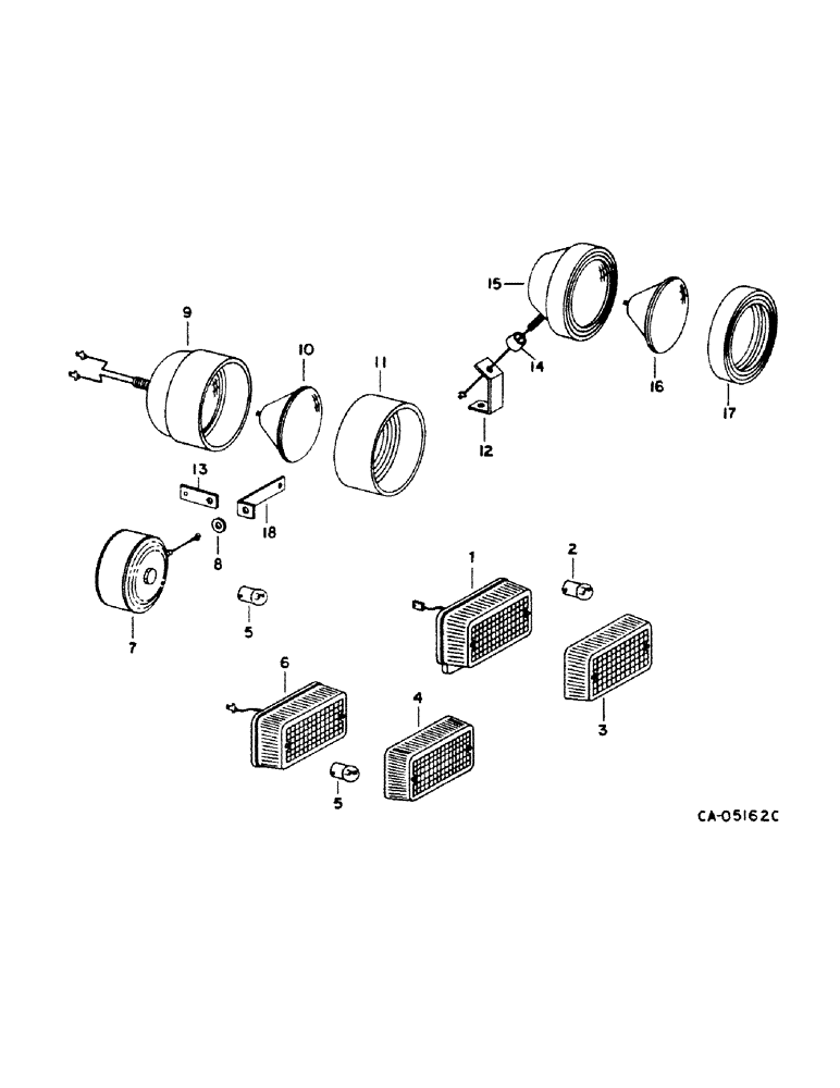 Схема запчастей Case IH 1440 - (08-25) - ELECTRICAL, LIGHTS AND MOUNTING (06) - ELECTRICAL