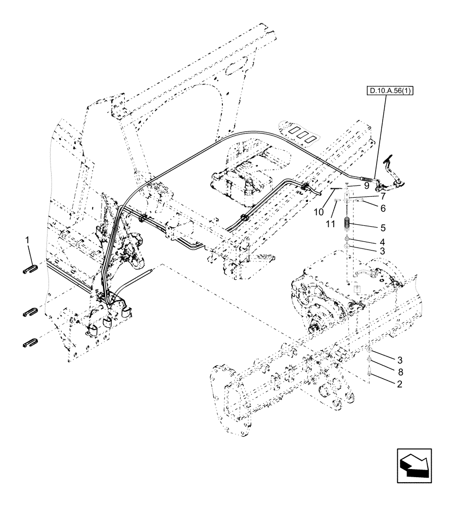 Схема запчастей Case IH AFX8010 - (D.10.A.56[2]) - DIFFERENTIAL LOCK D - Travel