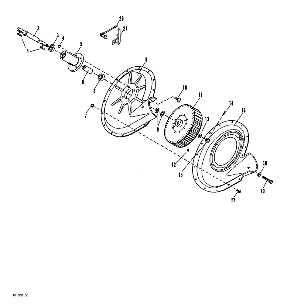 Схема запчастей Case IH AFS - (02-22) - BLOWER PARTS, DIESEL (61) - METERING SYSTEM