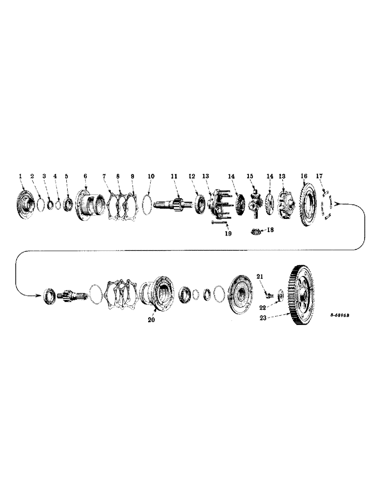 Схема запчастей Case IH SUPER-H - (134) - CHASSIS, REAR AXLE DIFFERENTIAL (12) - CHASSIS