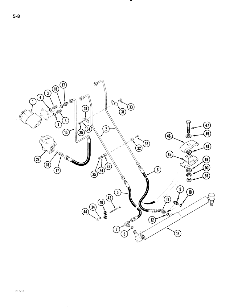 Схема запчастей Case IH 2096 - (5-008) - HYDROSTATIC STEERING SYSTEM (05) - STEERING