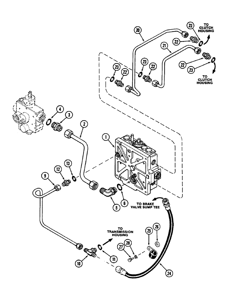 Схема запчастей Case IH 2290 - (8-362) - HYDRAULICS, POWER SHIFT CONTROL CIRCUIT (08) - HYDRAULICS