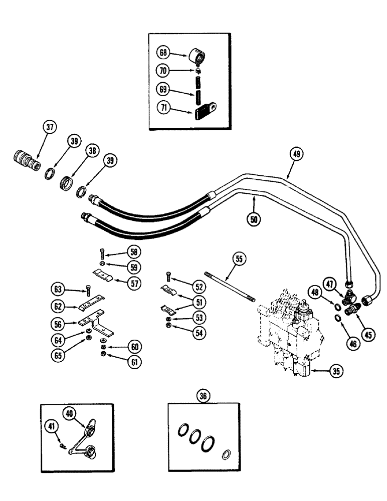 Схема запчастей Case IH 2096 - (8-288) - REMOTE HYDRAULICS, REMOTE ATTACHMENT, NUMBER THREE CIRCUIT WITHOUT LOAD CHECK (CONTD) (08) - HYDRAULICS