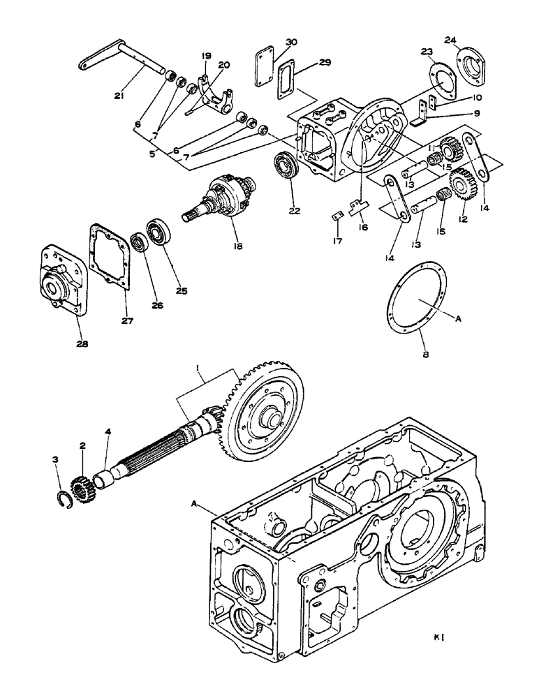 Схема запчастей Case IH 585 - (07-100) - FRONT DRIVE PTO, 4-WHEEL DRIVE (04) - Drive Train