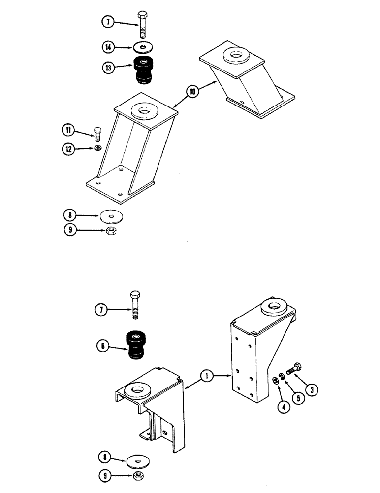 Схема запчастей Case IH 2290 - (9-546) - CAB OR 4 POST PROTECTIVE FRAME, FRONT AND REAR MOUNTS (09) - CHASSIS/ATTACHMENTS