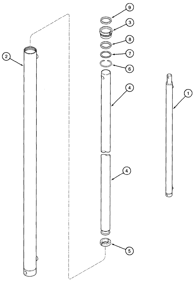 Схема запчастей Case IH 2555 - (08-31) - BASKET LIFT SLAVE CYLINDER ASSEMBLY (07) - HYDRAULICS